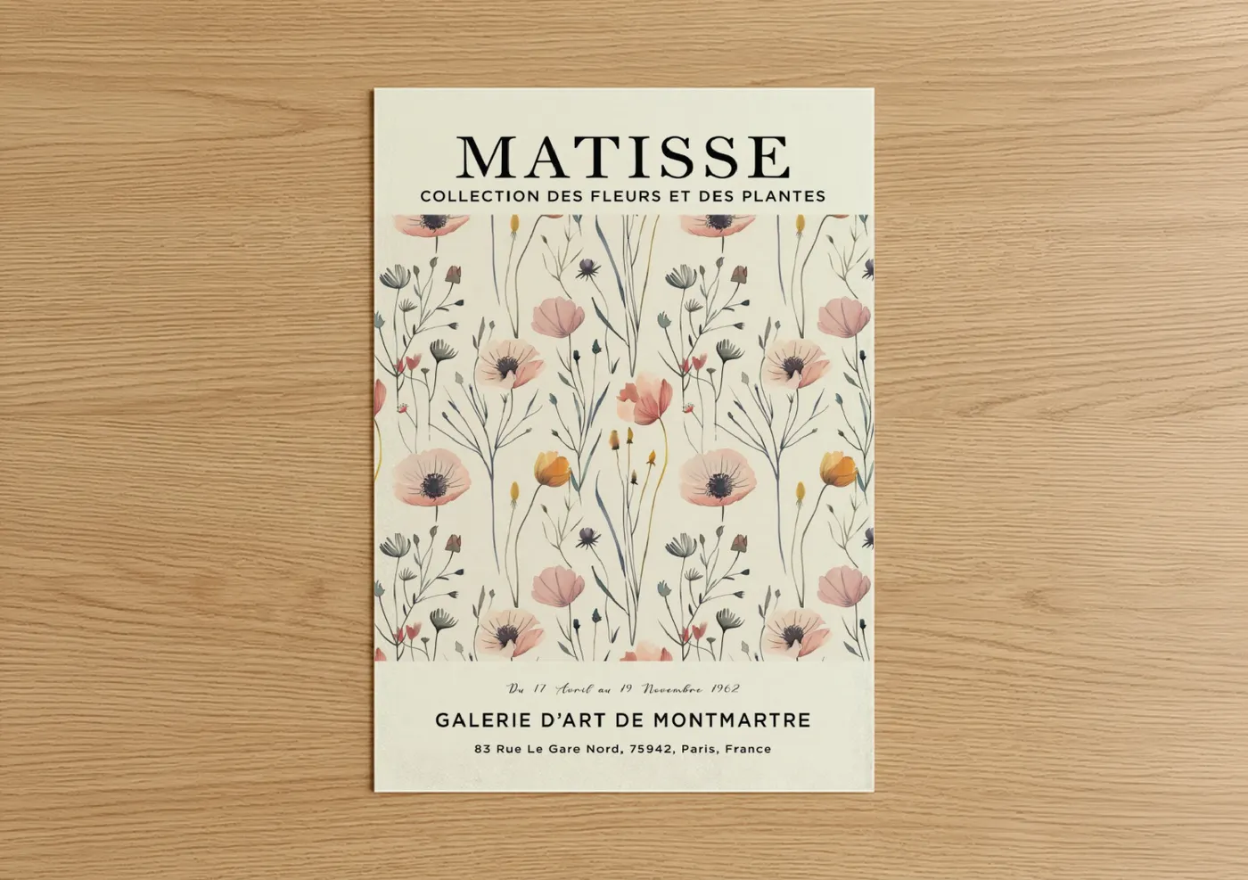 Matisse Botanical Floral Pattern Design Wall Art