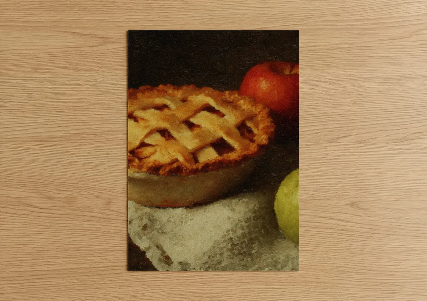 Classic Apple Pie with Fresh Fruit Wall Art