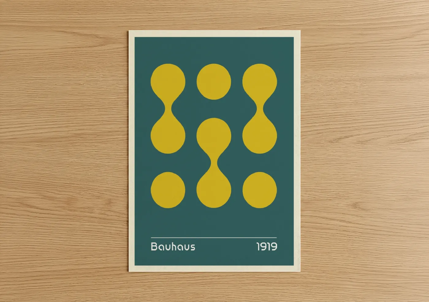 Bauhaus Circles Abstract Geometric Wall Art