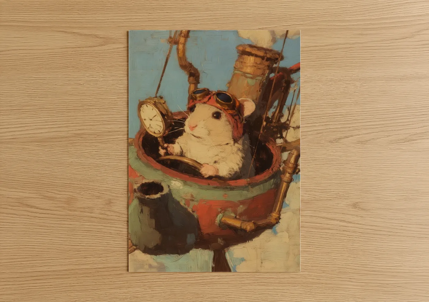Steampunk Hamster Adventure Wall Art