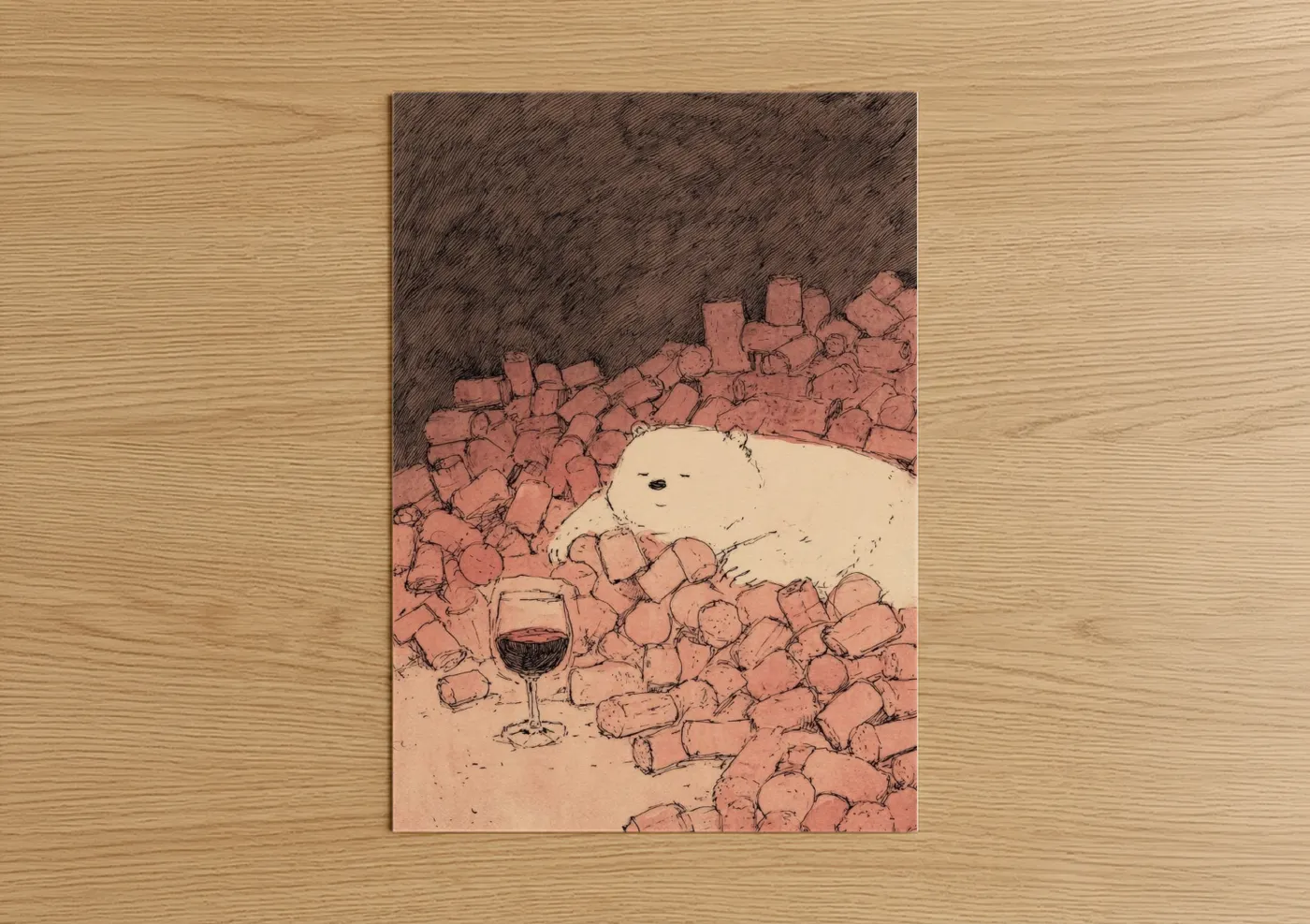 Whimsical Wine Cellar Character Wall Art