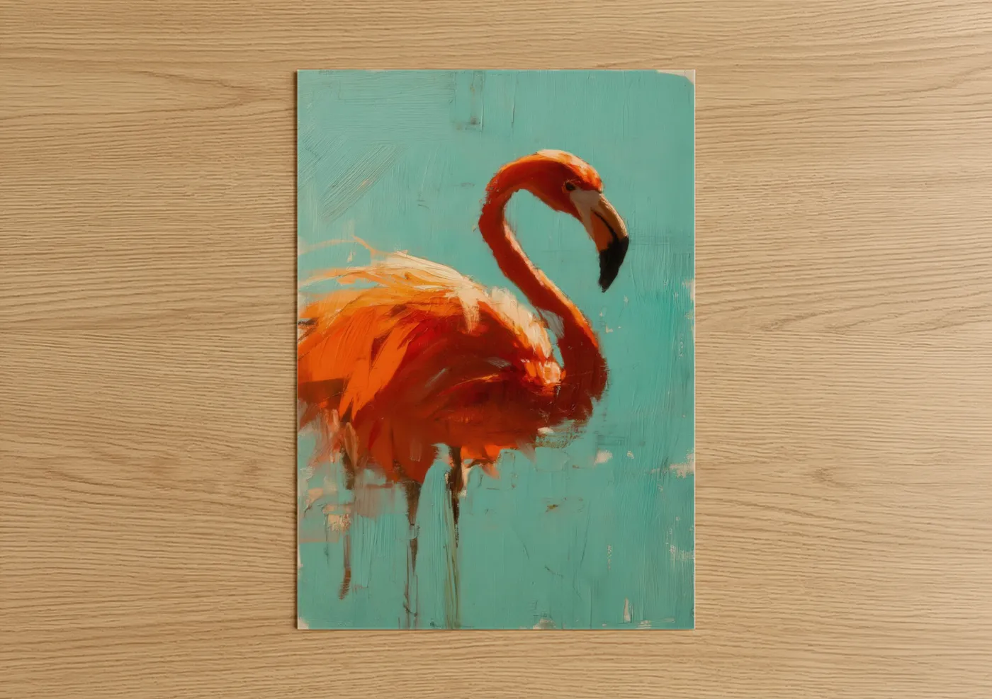 Crimson Flamingo Contemporary Wall Art