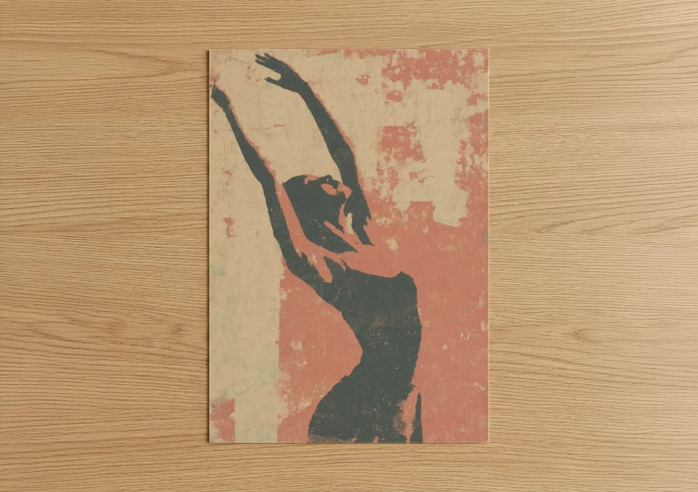 Graceful Stretch Yoga Silhouette Wall Art