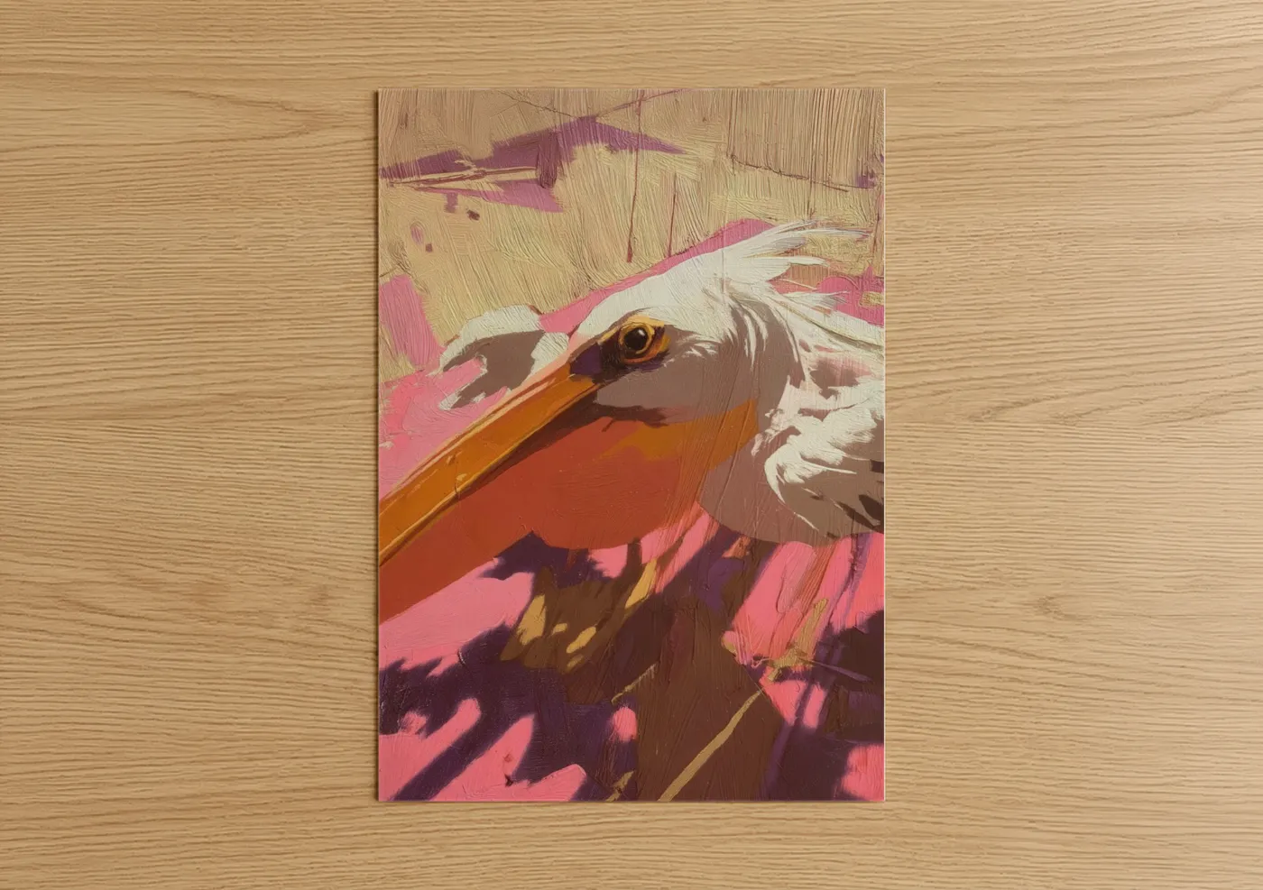 Pink Pelican Portrait Pop Wall Art