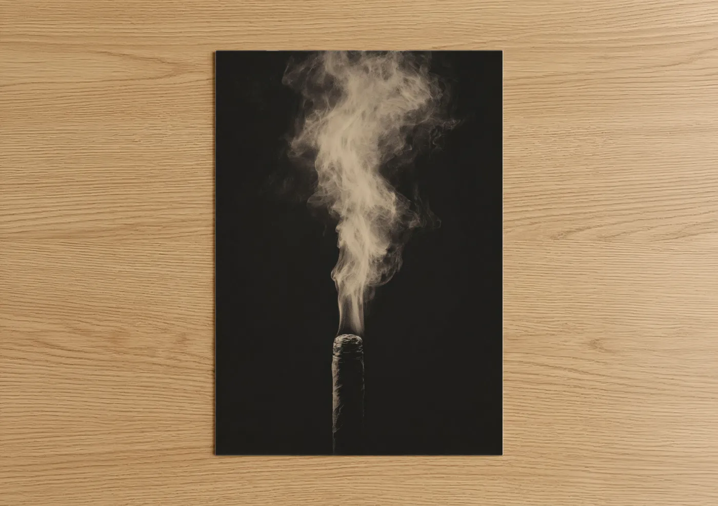 Smoldering Cigar Smoke Portrait Wall Art