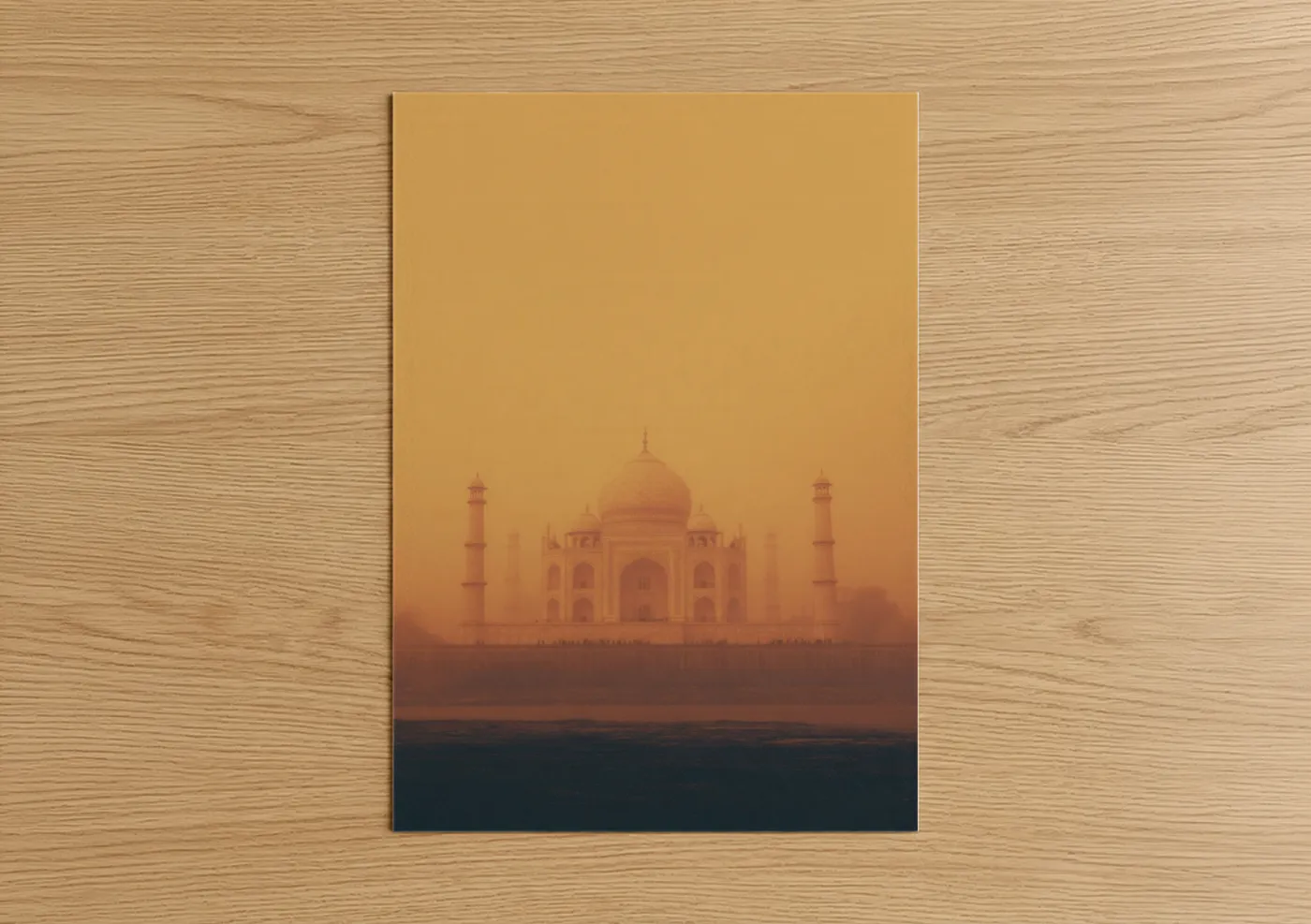 Taj Mahal Sunset Golden Hour Photography Wall Art