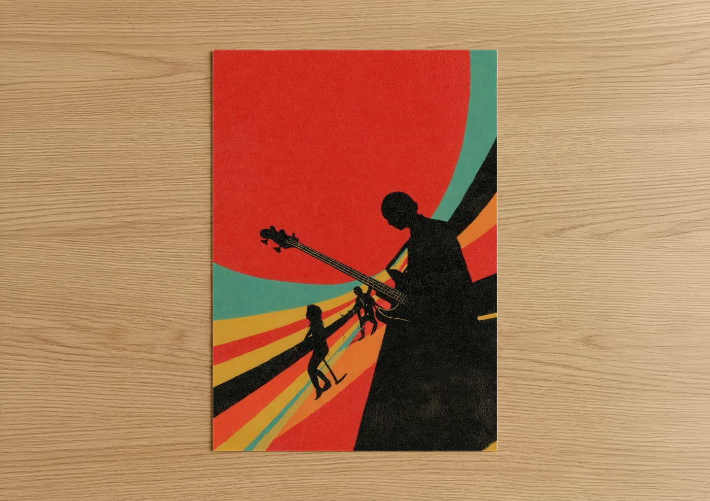 Funk Silhouette Modern Music Wall Art