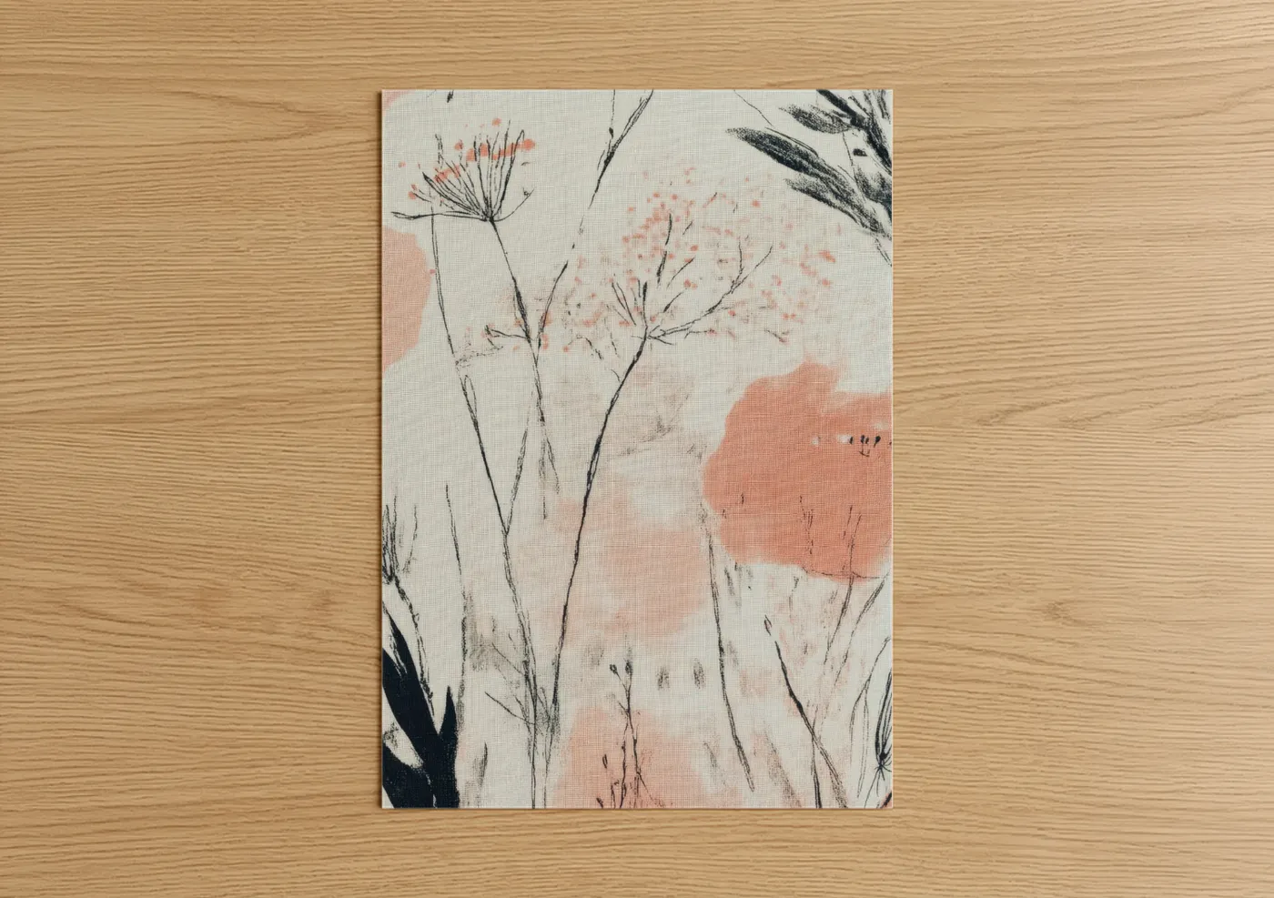 Botanical Fashion Illustration Minimalist Wall Art