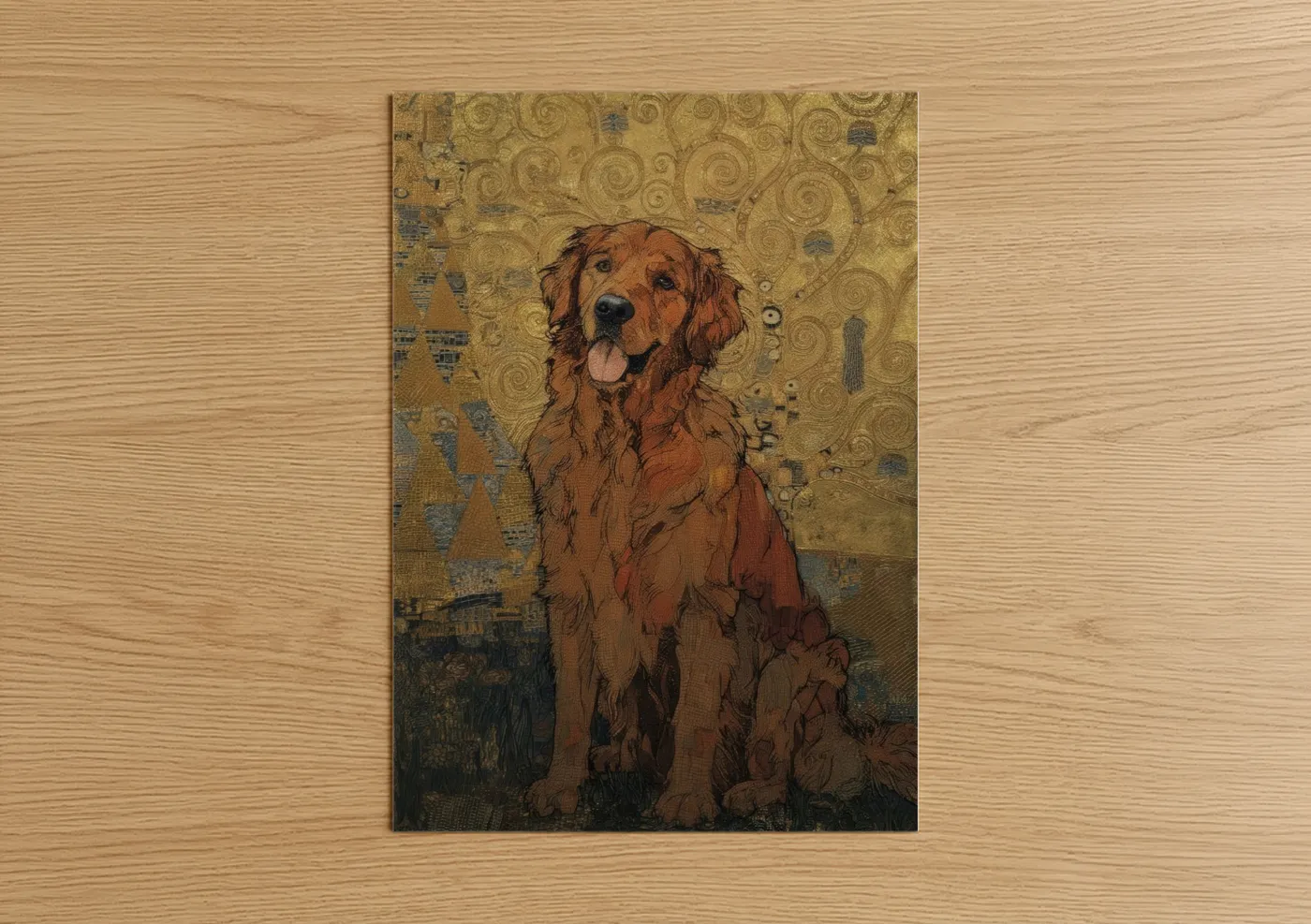 Golden Retriever Portrait Art Decor Wall Art
