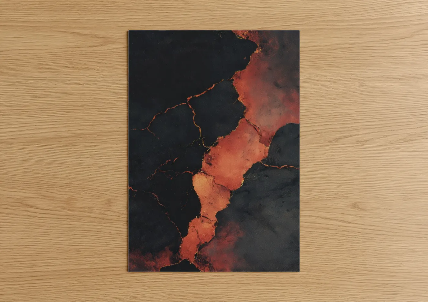 Molten Lava Flow Abstract Nature Art Wall Art