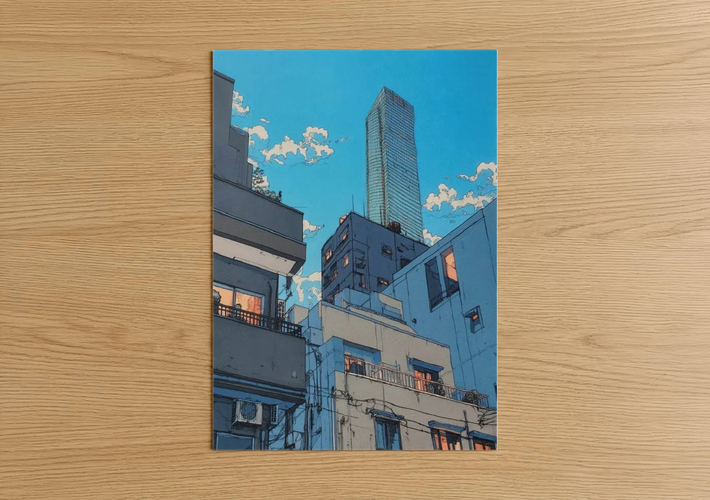Urban Skyline Abstract Architecture Wall Art