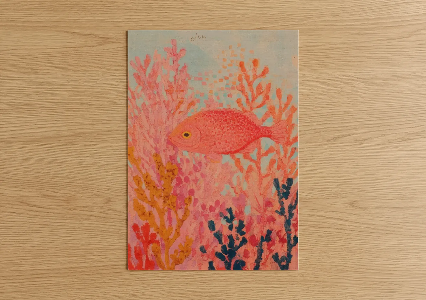 Coral Garden Fish Watercolor Wall Art