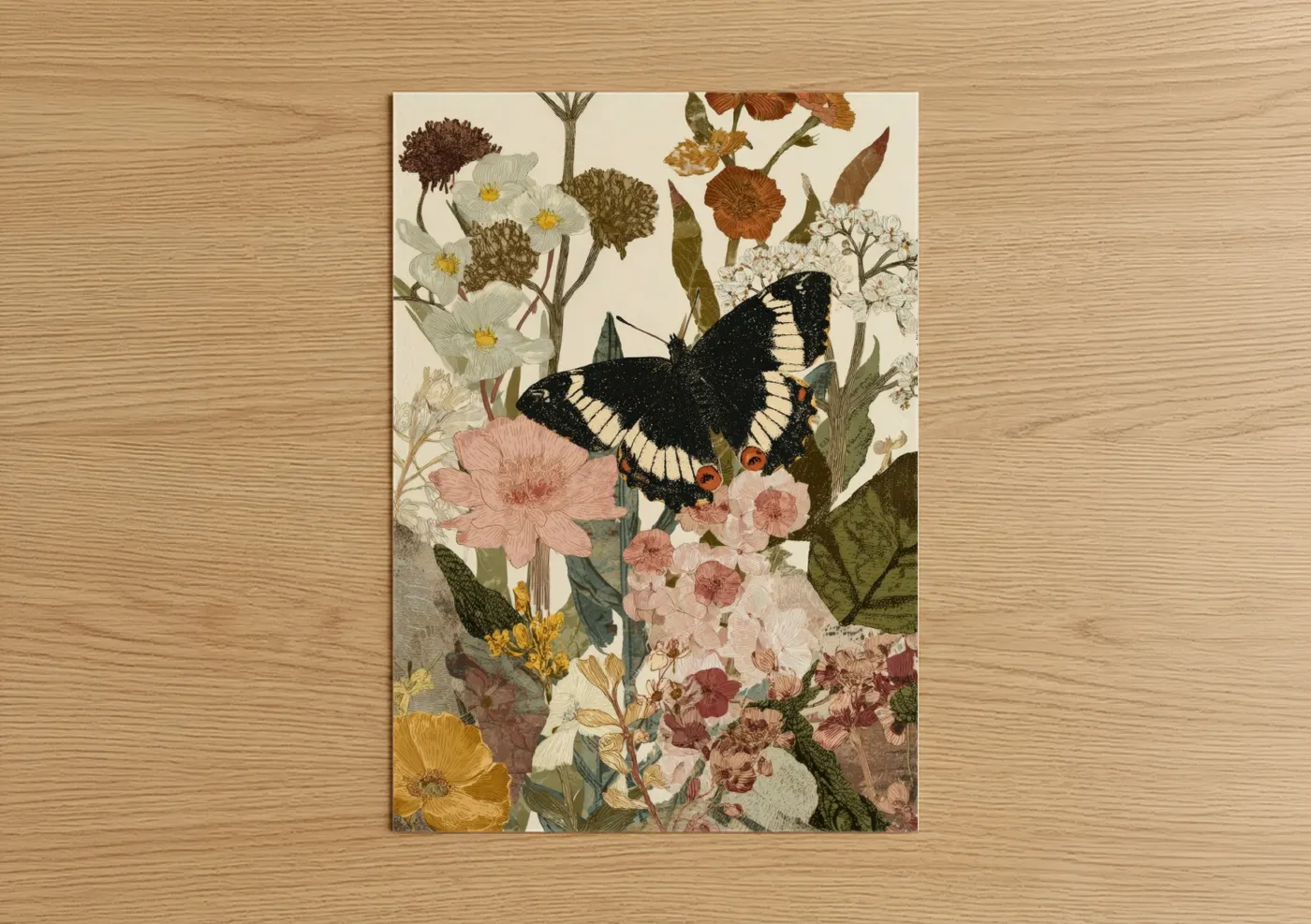 Swallowtail Butterfly Spring Flowers Wall Art