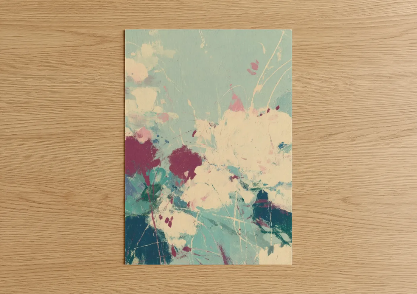 Abstract Floral Expressionism Watercolor Wall Art