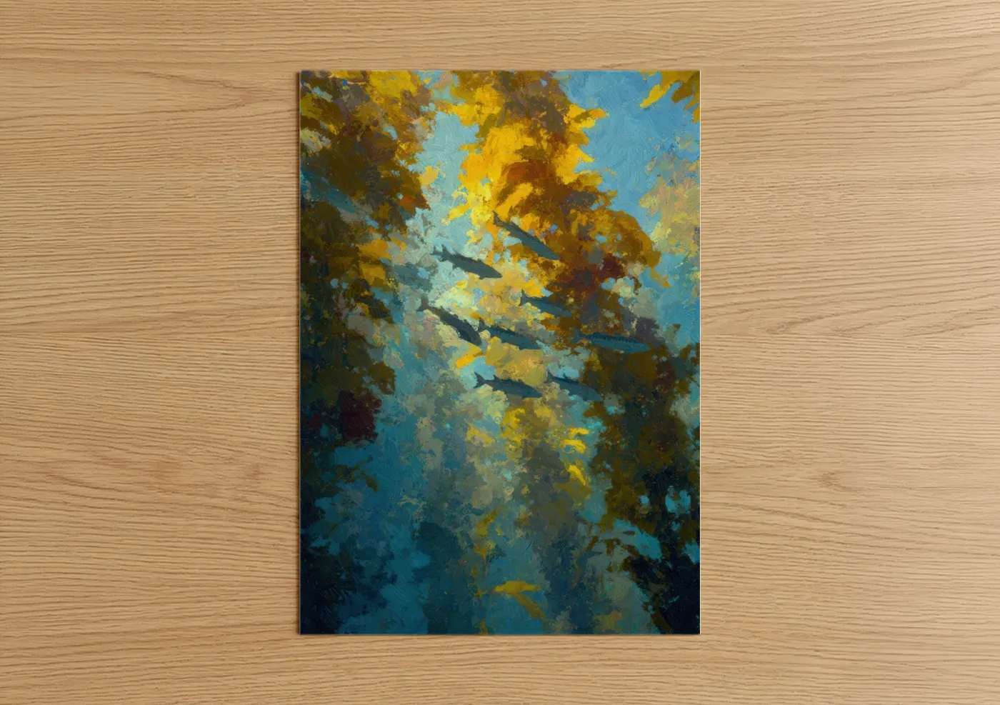 Golden Wahoo School Underwater Wall Art