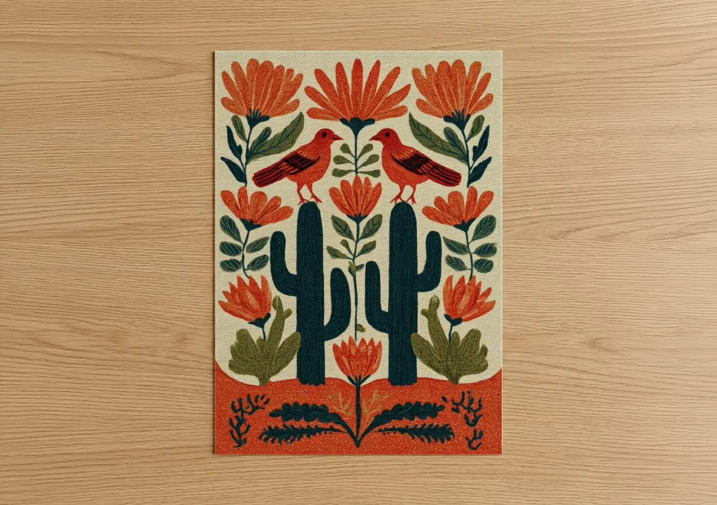Desert Serenade Cactus Folk Wall Art