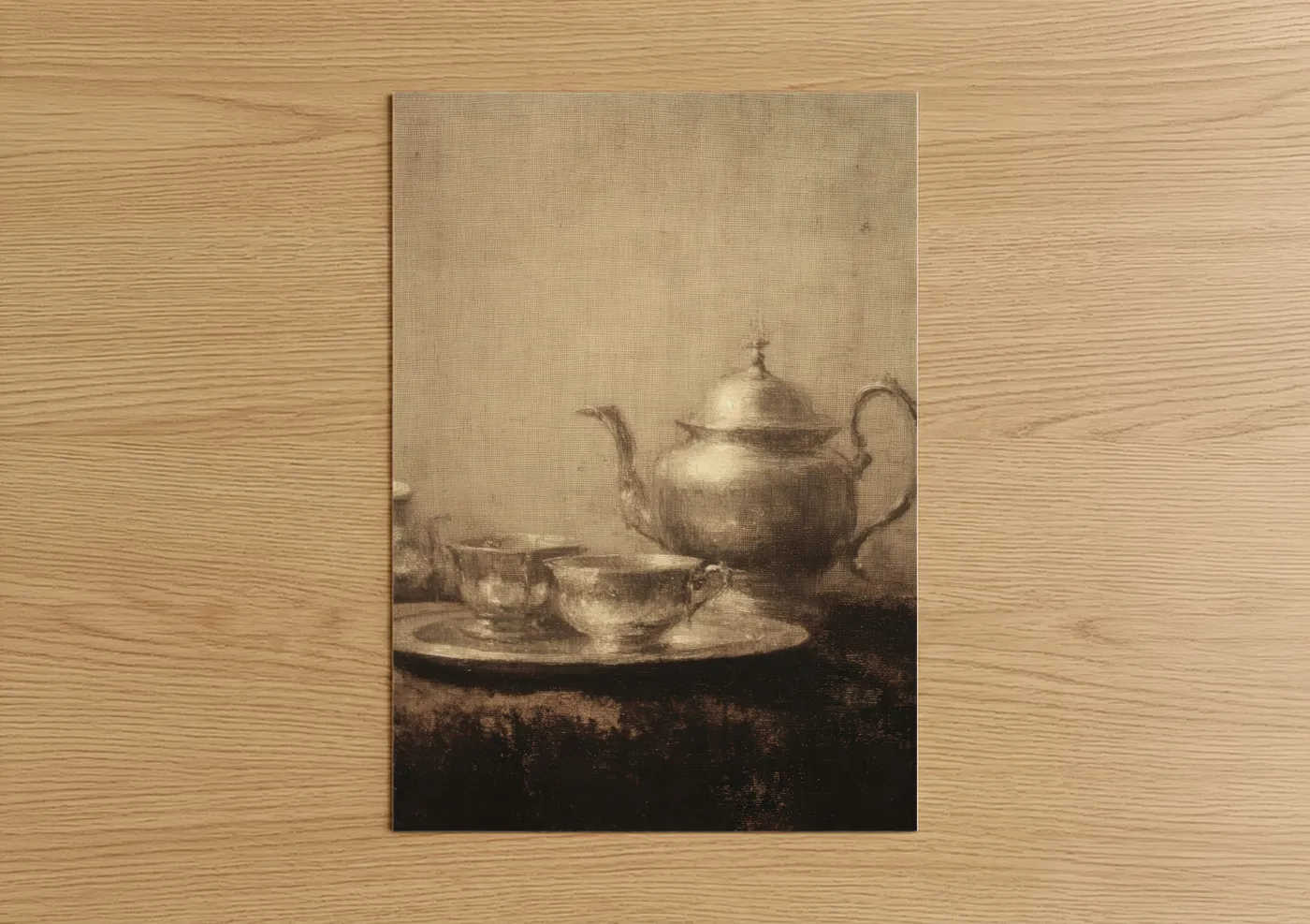 Vintage Tea Service Still Life Wall Art