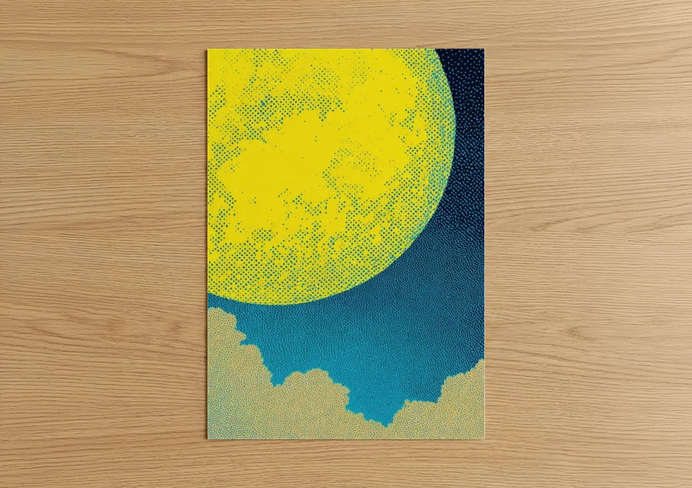 Luminous Moon Rise Celestial Wall Art