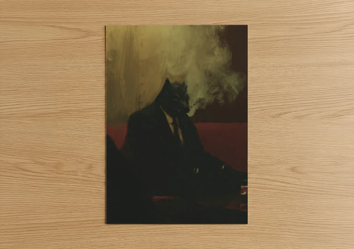 Shadowed Werewolf Dark Fantasy Wall Art