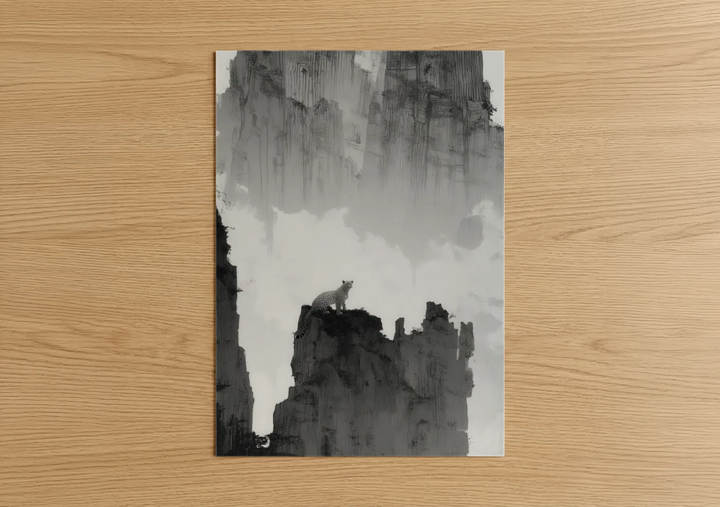 Urban Leopard Architectural Art Print Wall Art