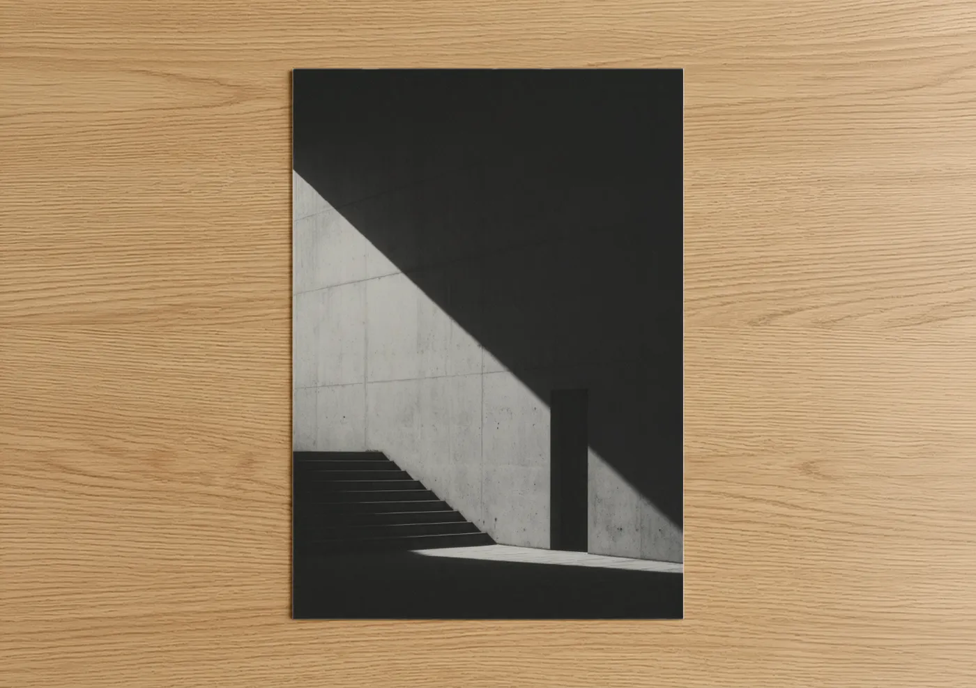 Minimalist Concrete Gate Architecture Wall Art