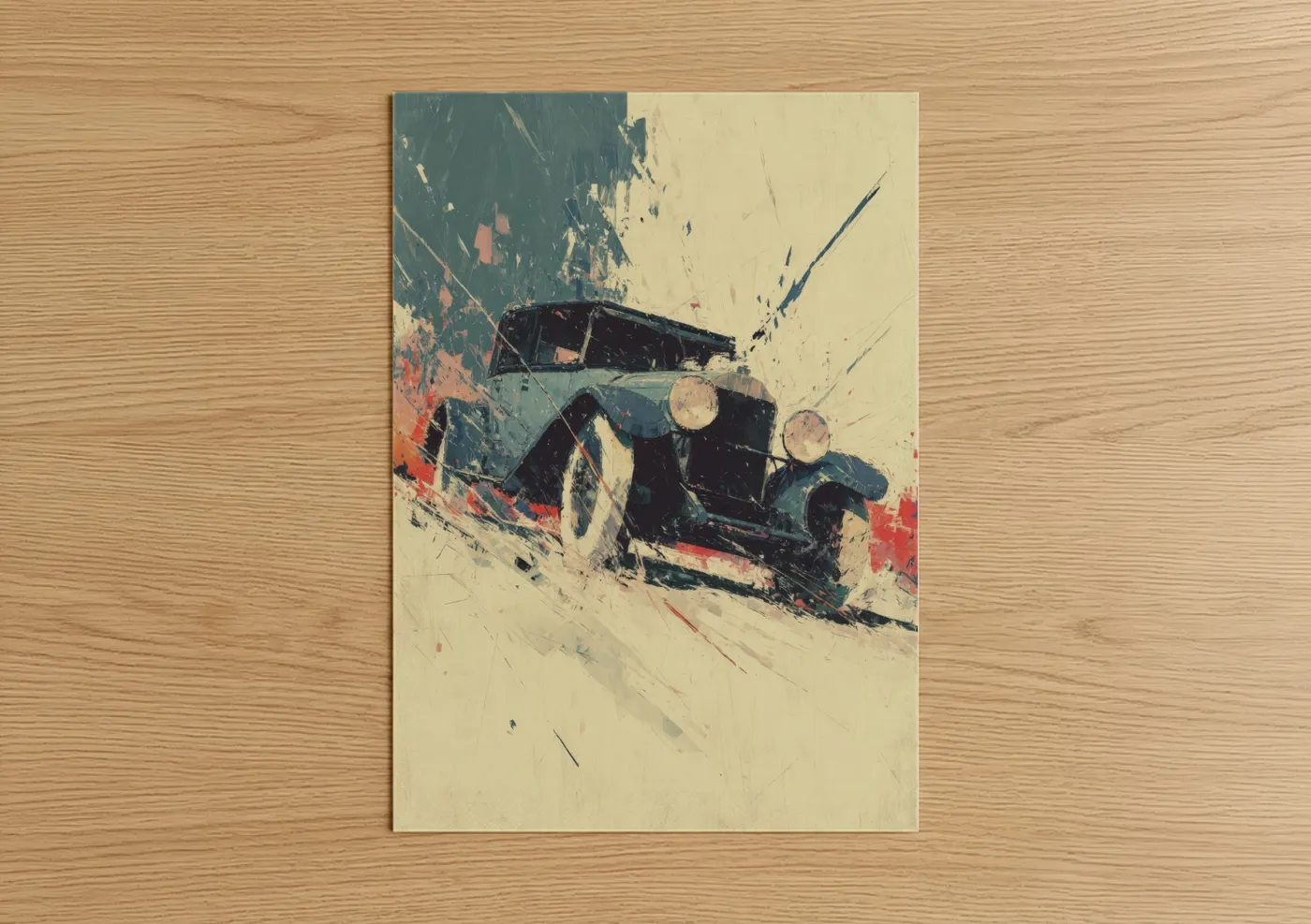 Vintage Classic Car Abstract Wall Art