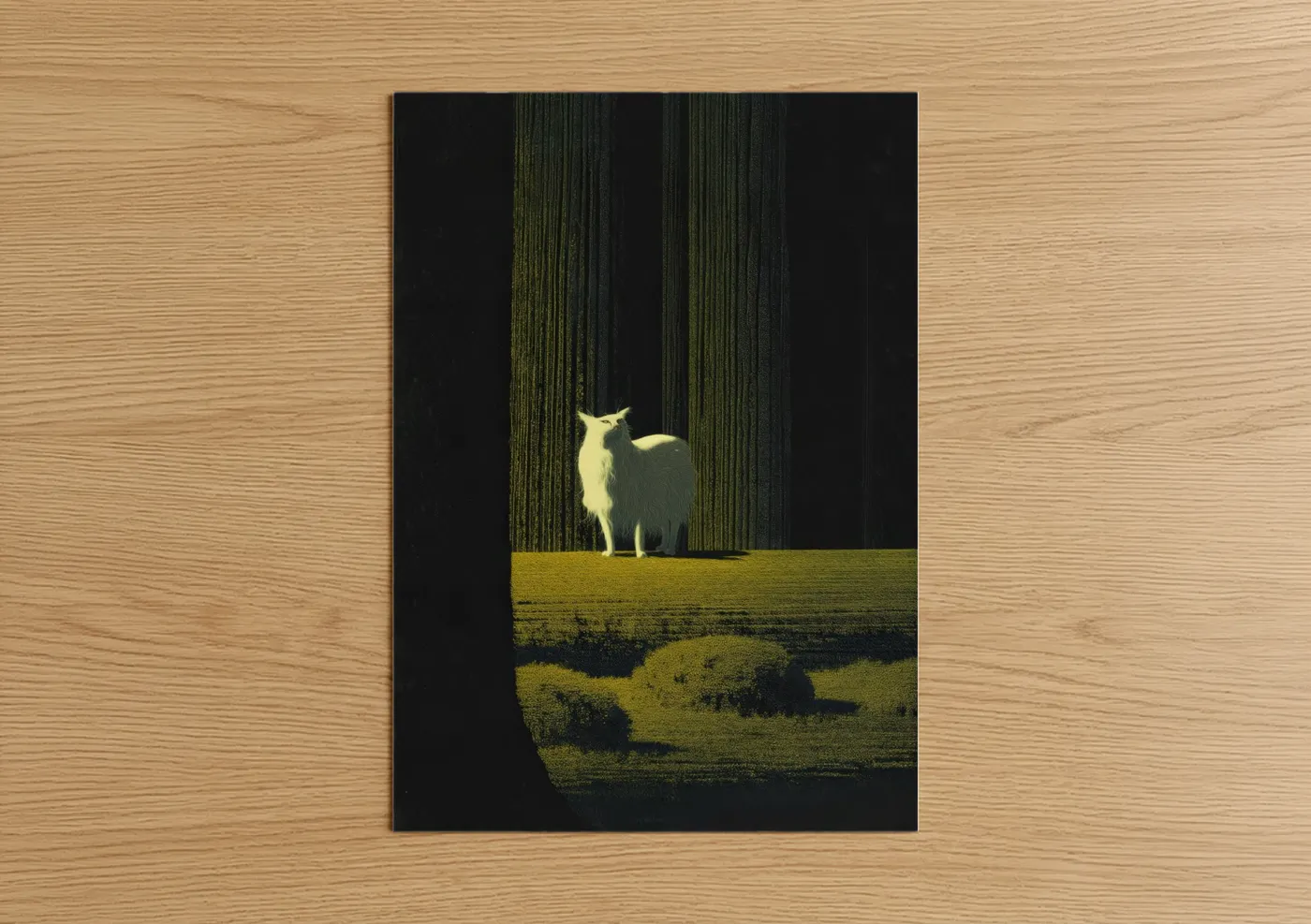 Golden Cat Modern Minimalist Wall Art