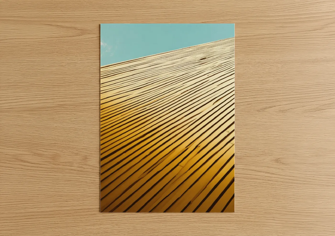 Golden Linear Architecture Modern Wall Art
