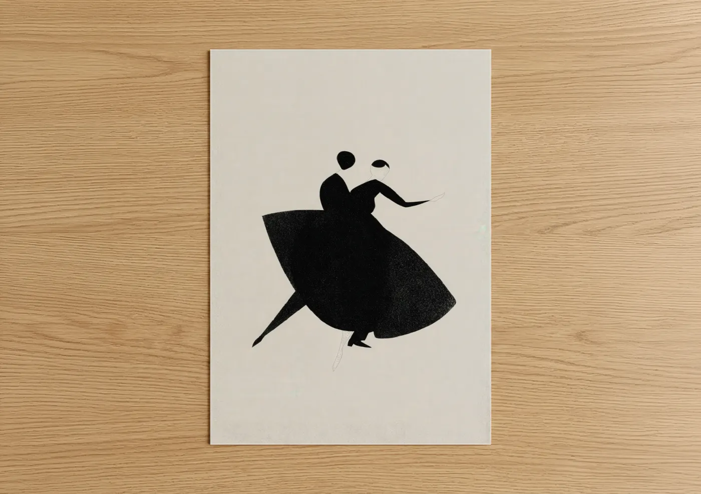 Elegant Ballroom Dance Silhouette Wall Art
