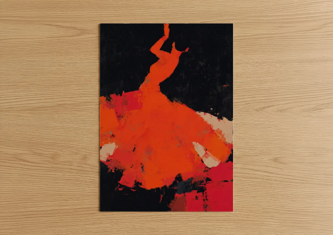 Passionate Flamenco Dancer Abstract Wall Art