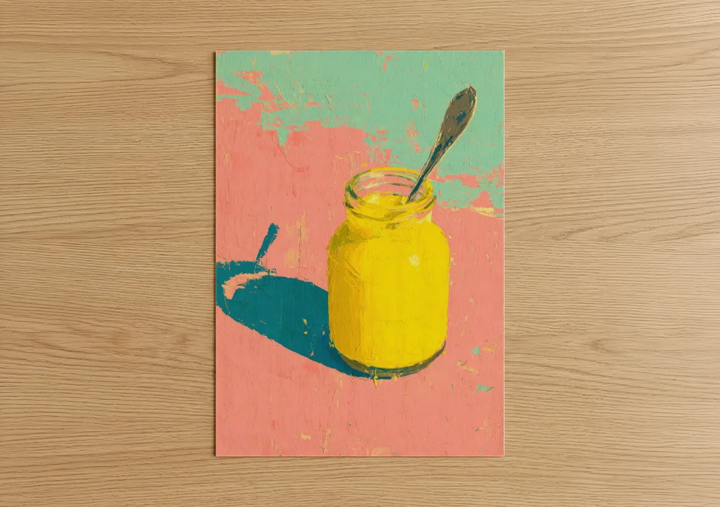 Bright Yellow Condiment Jar Pop Wall Art