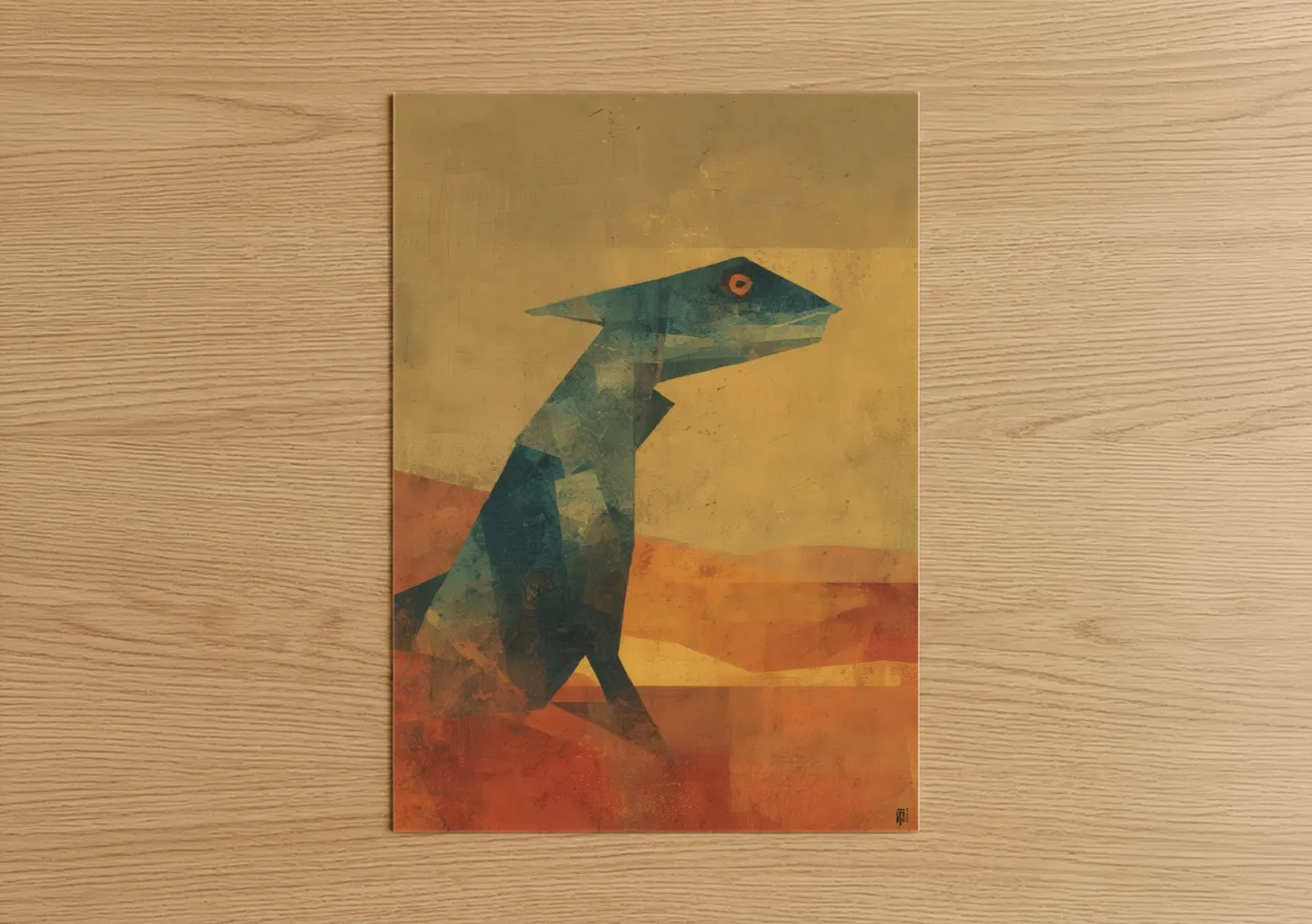 Desert Basilisk Mythical Creature Art Wall Art