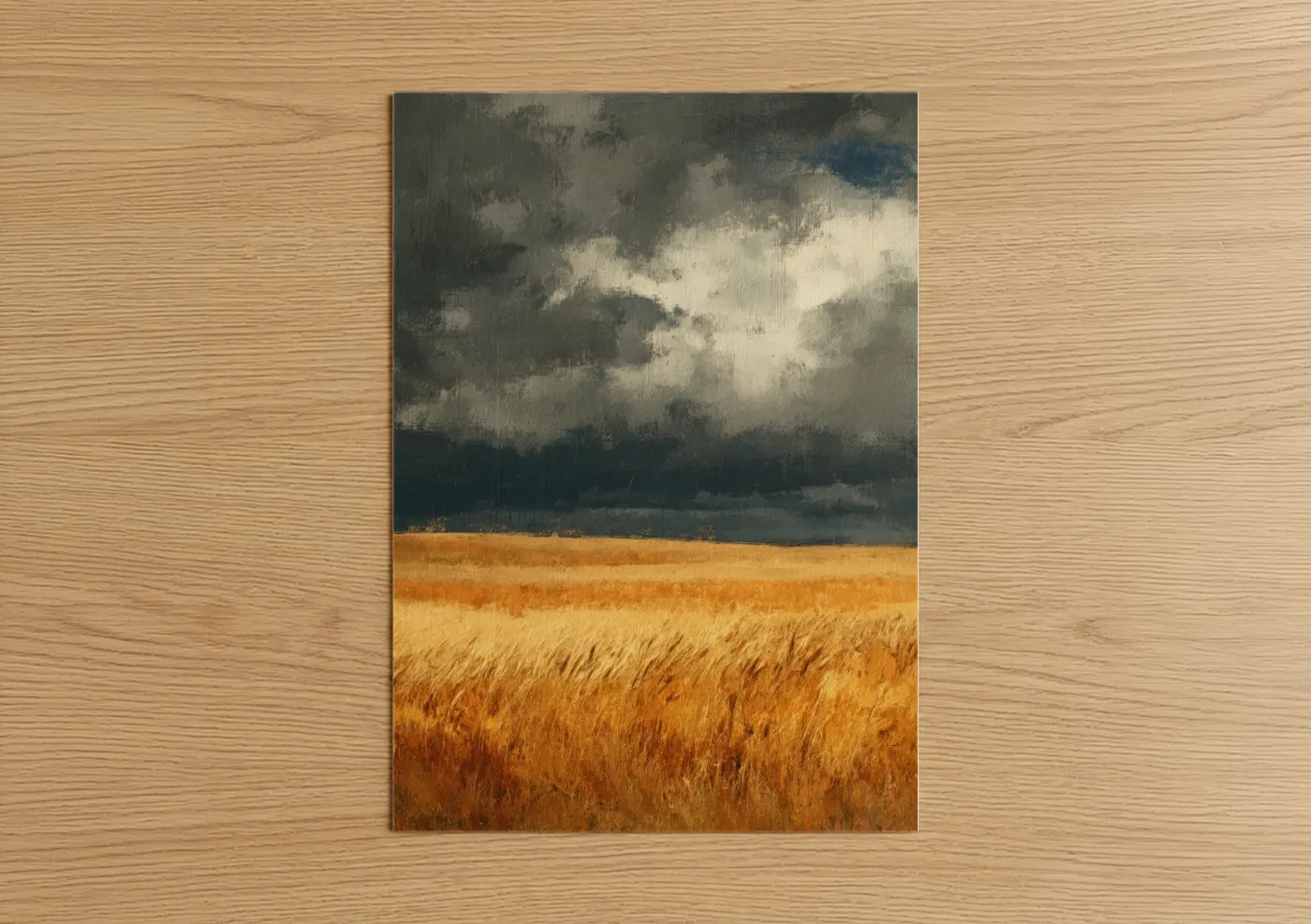 Storm Over Golden Wheat Field Wall Art