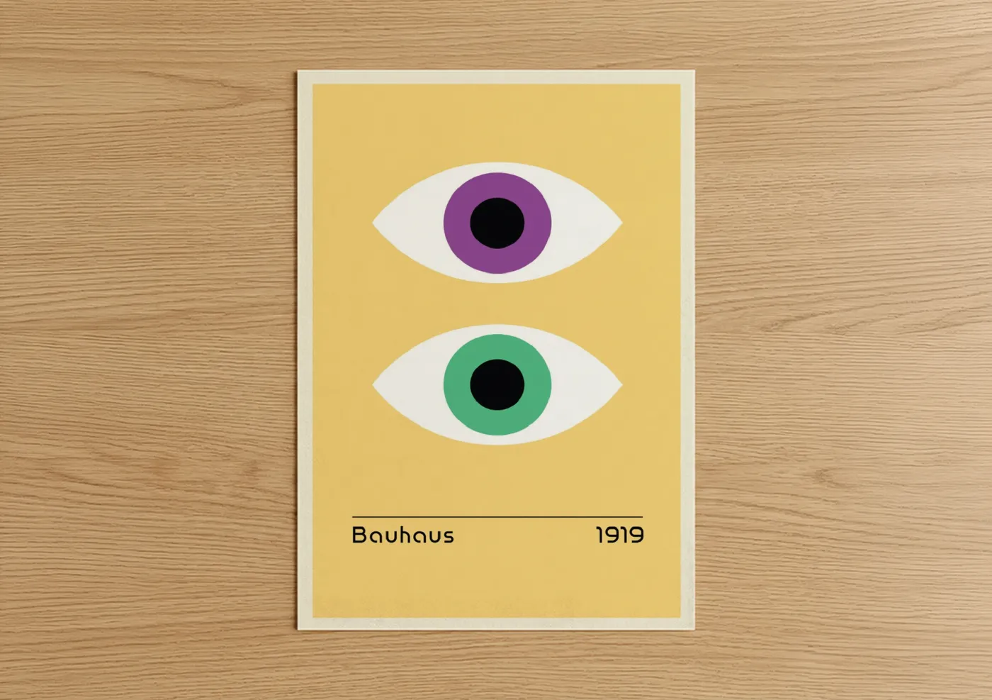 Bauhaus Eyes Abstract Geometric Wall Art