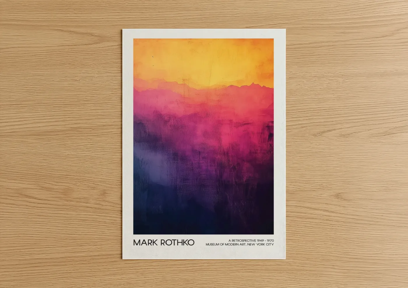 Abstract Gradient Sunset Modern Wall Art