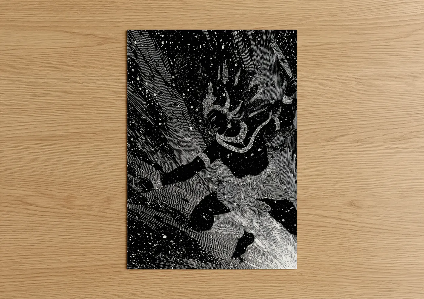 Cosmic Deity Hindu Spiritual Wall Art