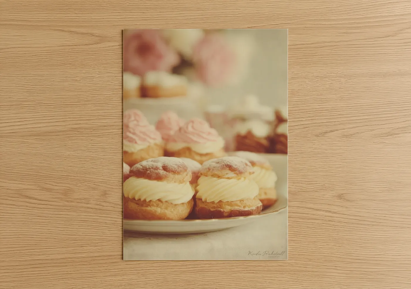 Vintage Pastry Dreams Soft Pink Baking Wall Art