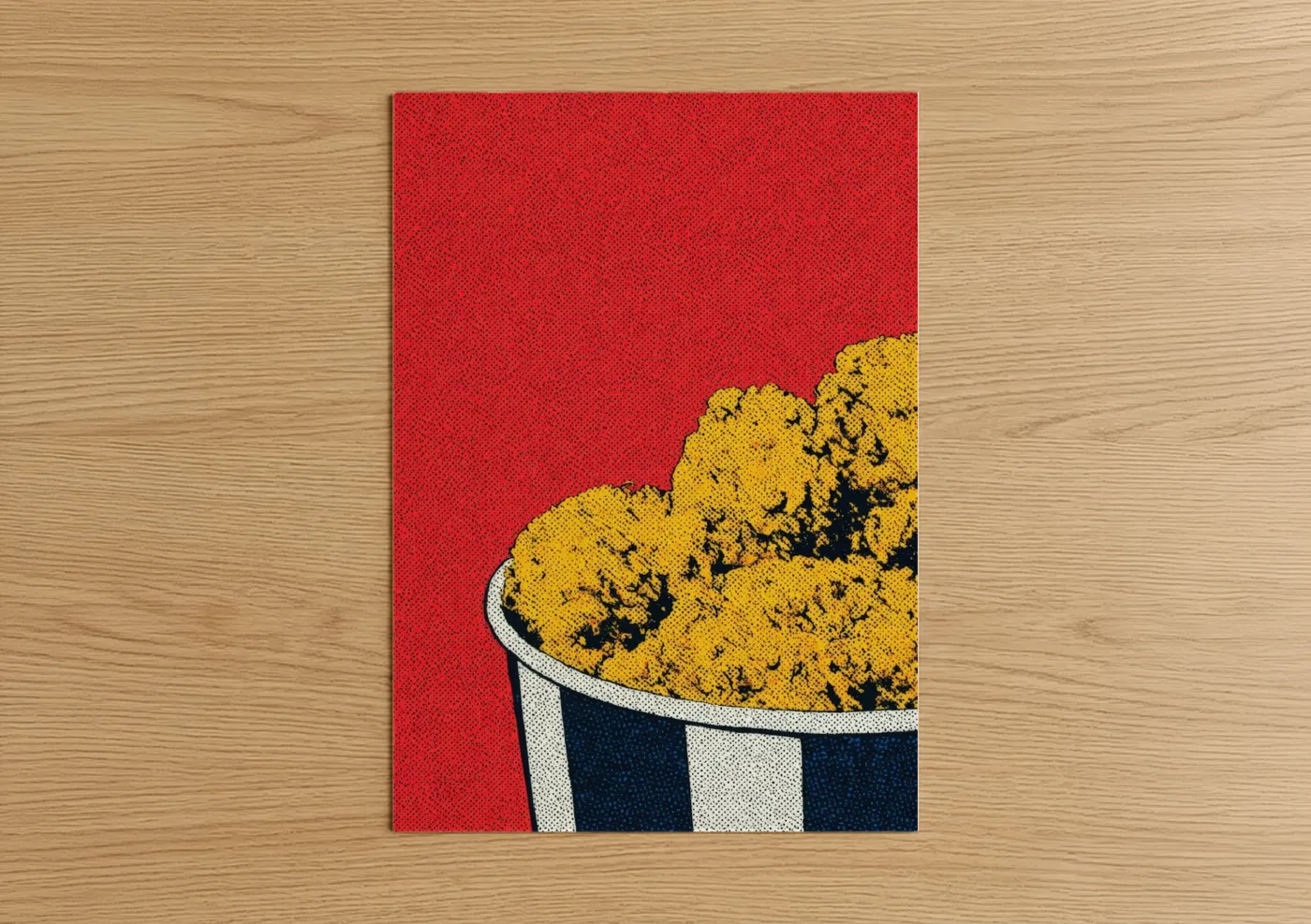 Golden Fried Chicken Pop Wall Art