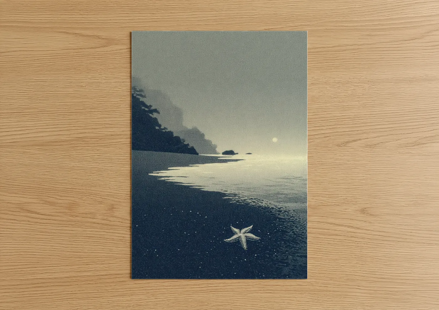 Starfish Beach Dawn Seascape Wall Art
