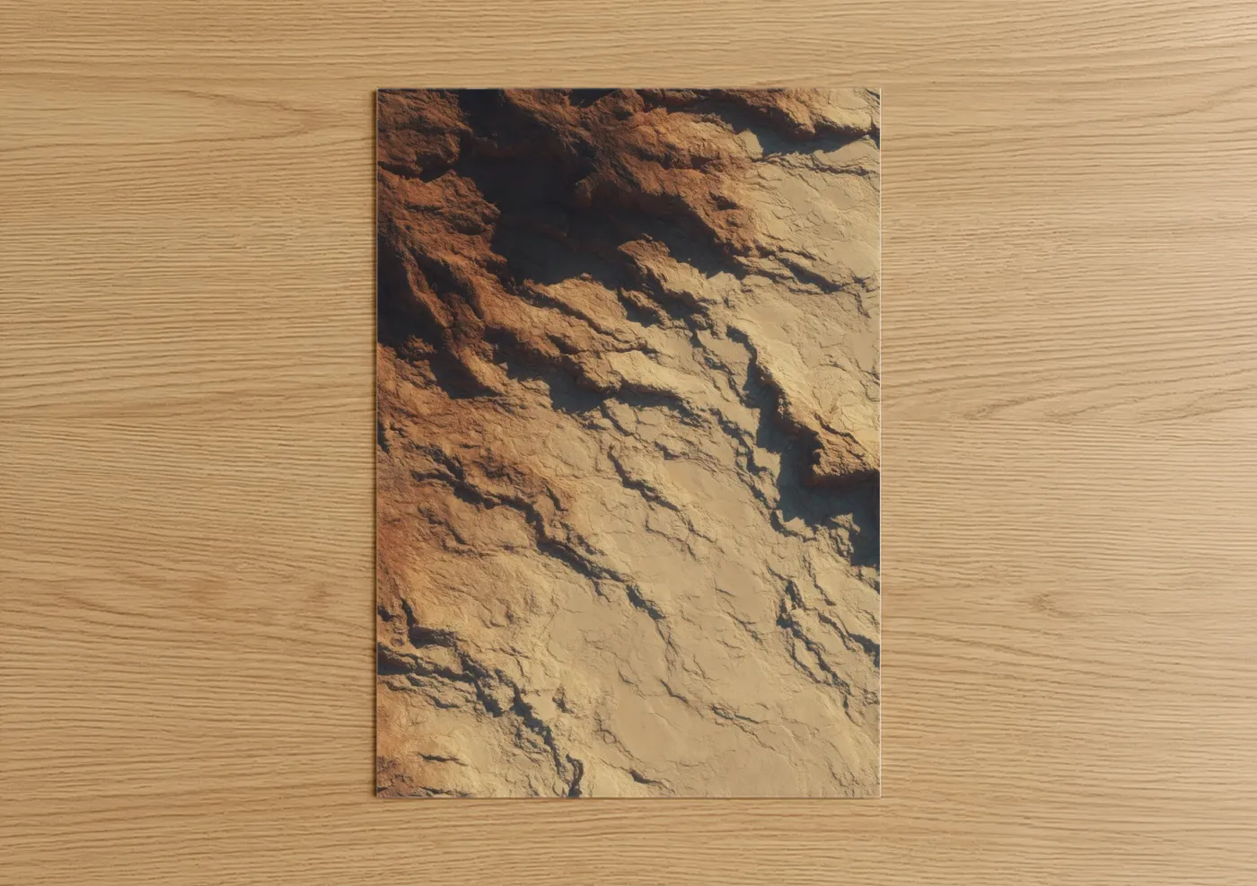 Golden Dune Texture Desert Landscape Wall Art