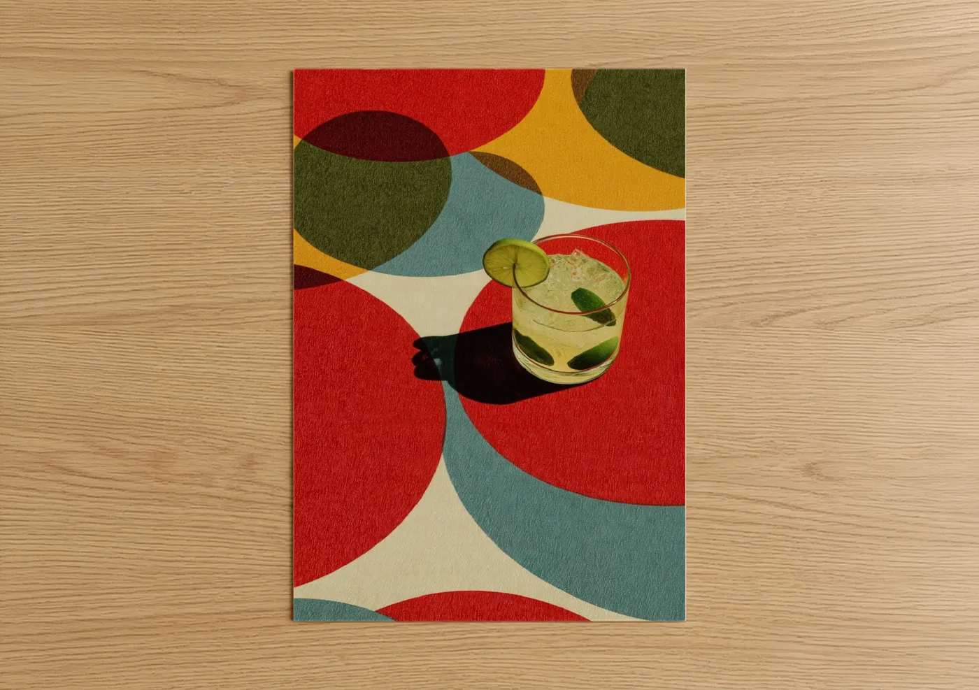 Lime Refresher Cocktail Art Deco Wall Art