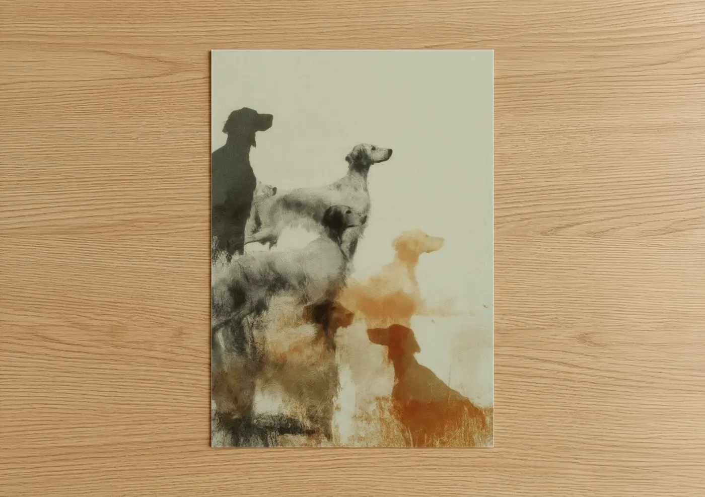 Setter Pack Portrait Watercolor Wall Art
