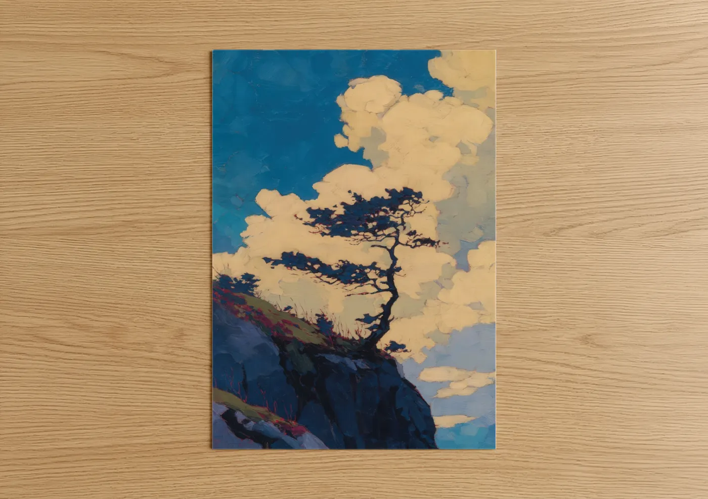 Windswept Arbutus Tree Coastal Landscape Wall Art