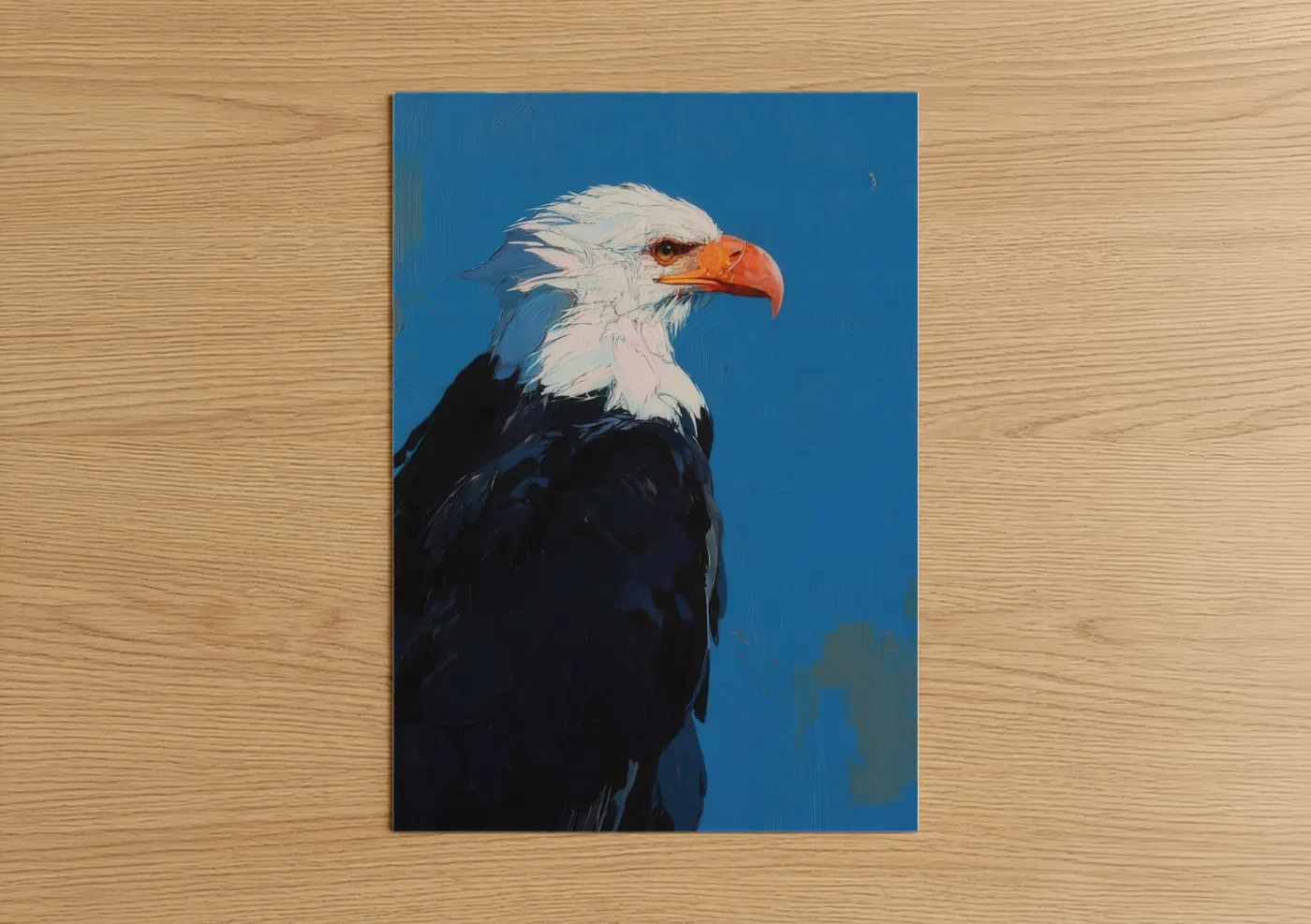 Bald Eagle Portrait Blue Sky Wall Art