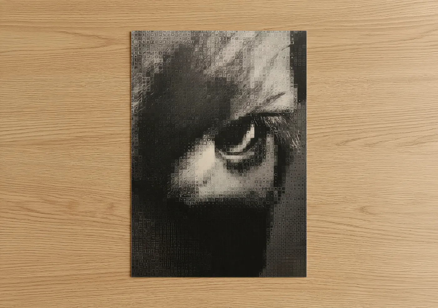 Monochrome Bull Portrait Geometric Art Wall Art