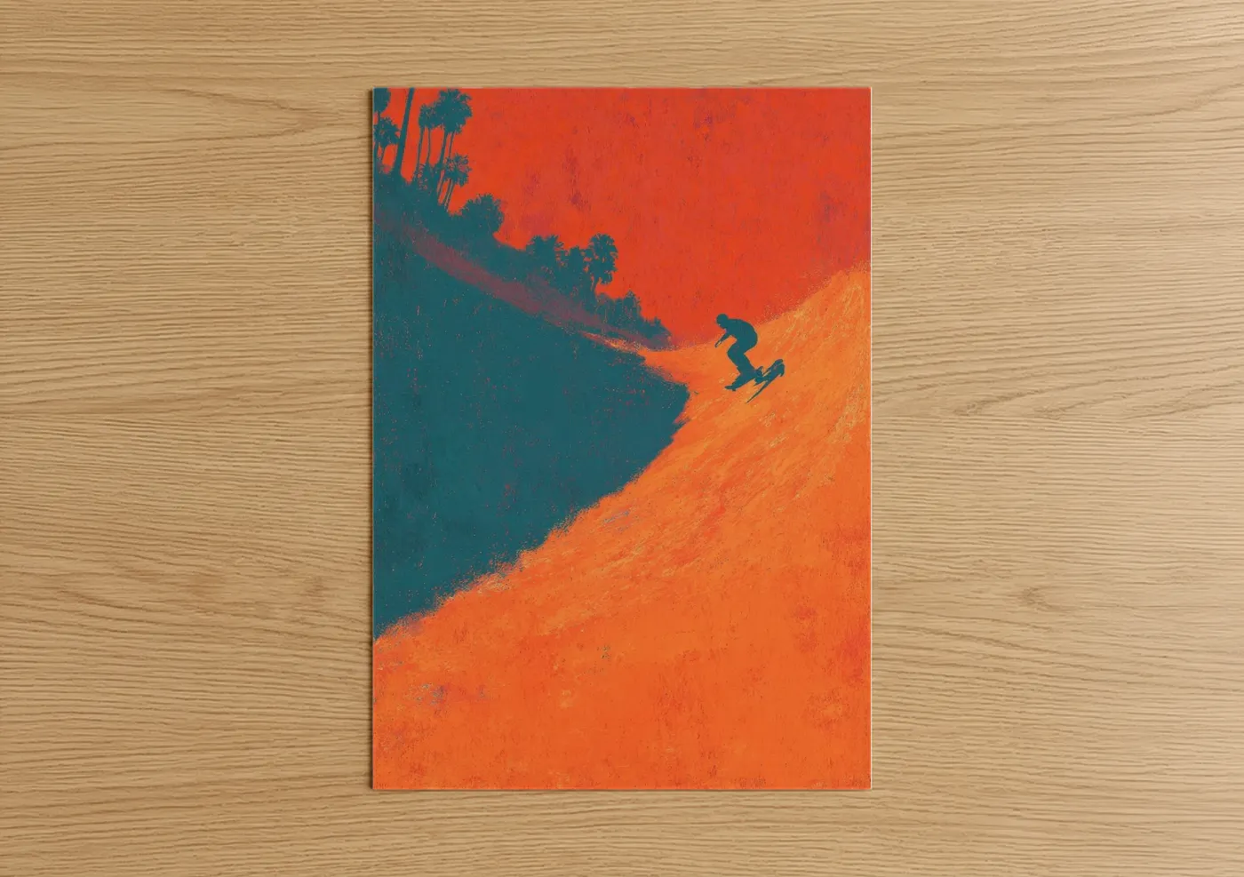 Sunset Skateboarder Extreme Sports Wall Art