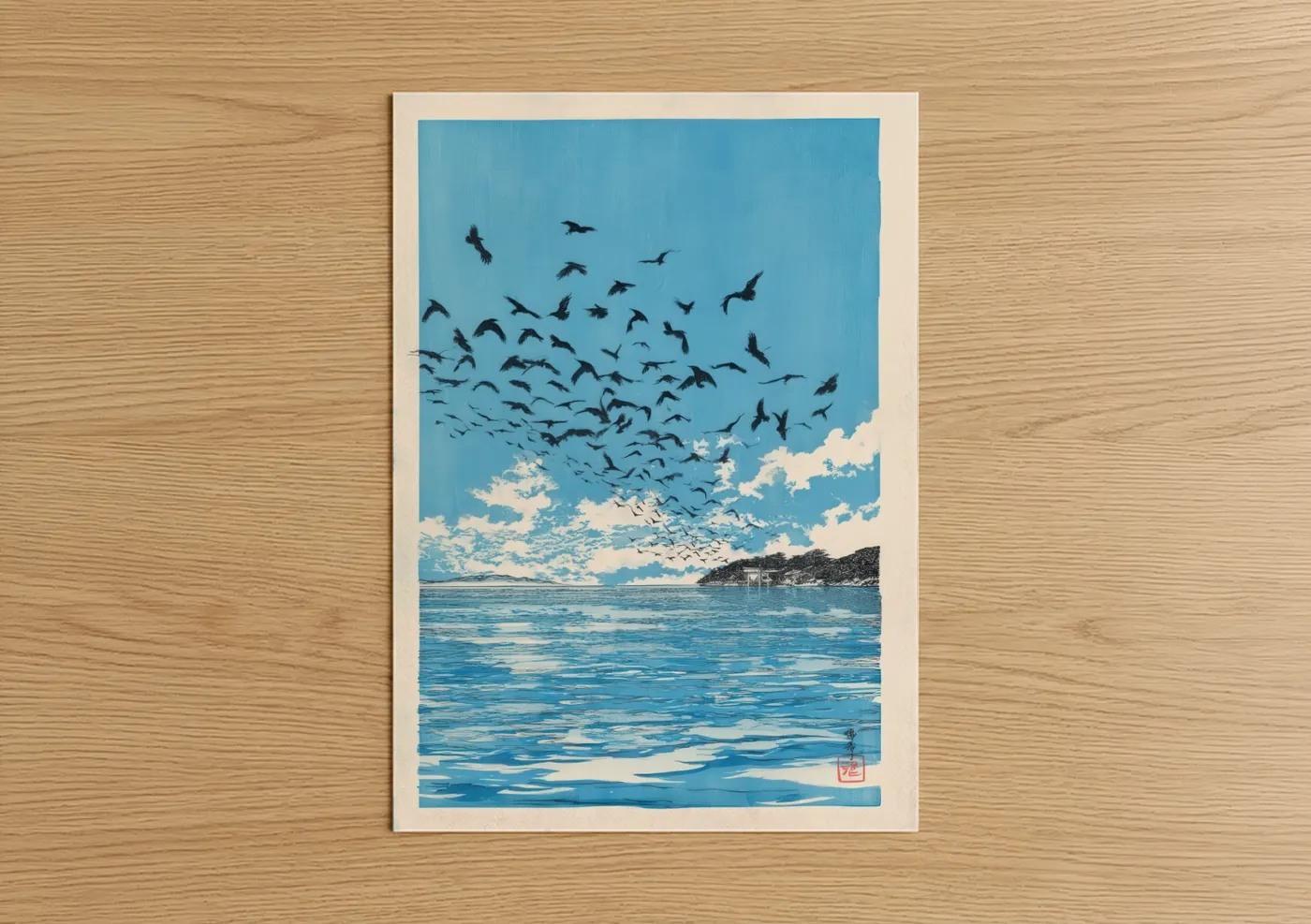 Crows Ravens Ocean Coastal Wildlife Wall Art