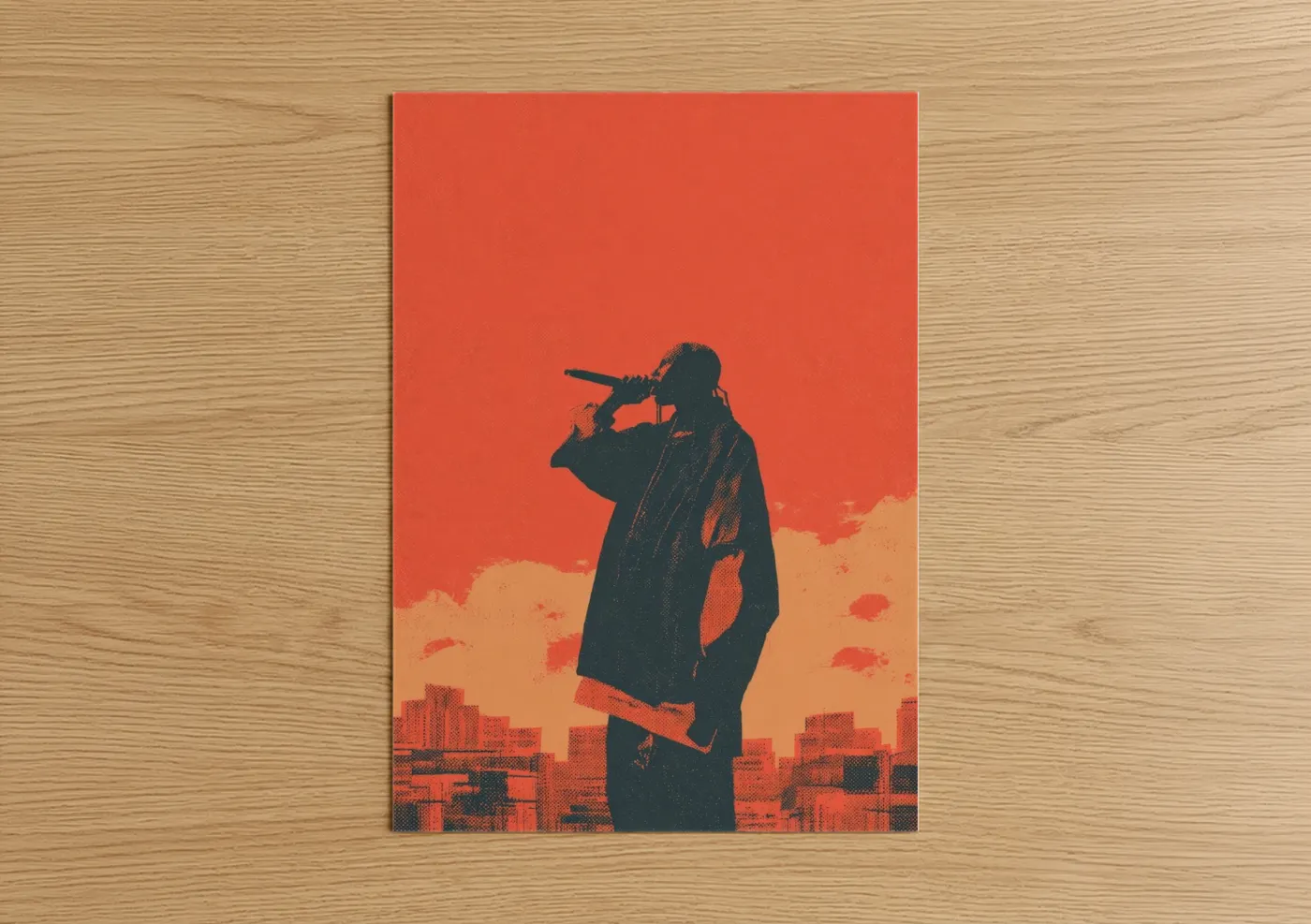Hip Hop Silhouette Urban Wall Art