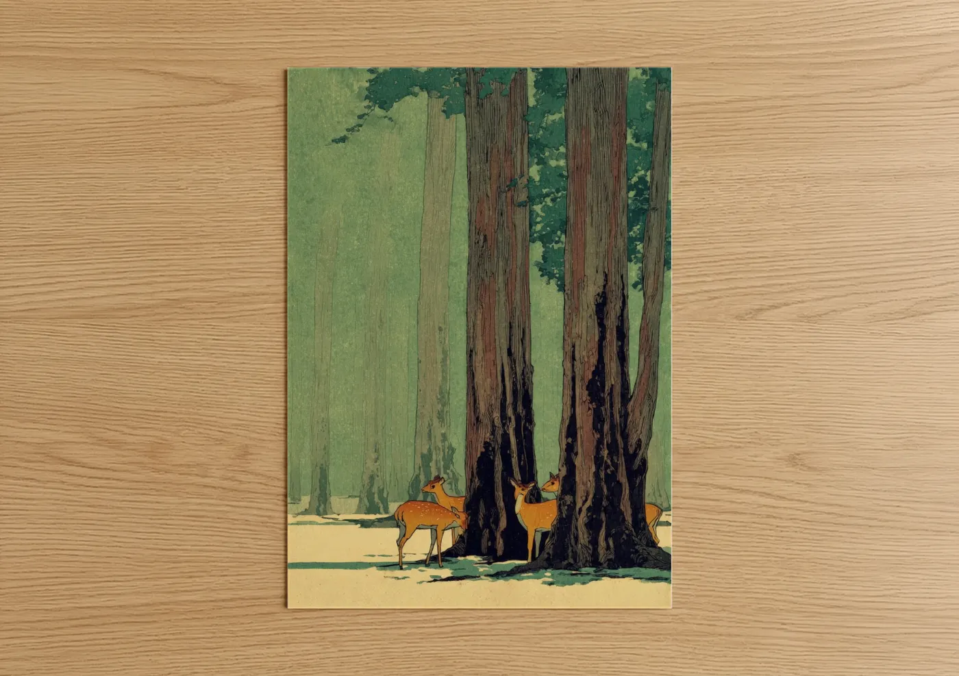 Ancient Banyan Tree Forest Illustration Wall Art