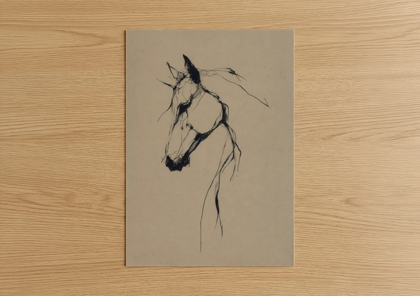 Ethereal Unicorn Minimalist Line Wall Art